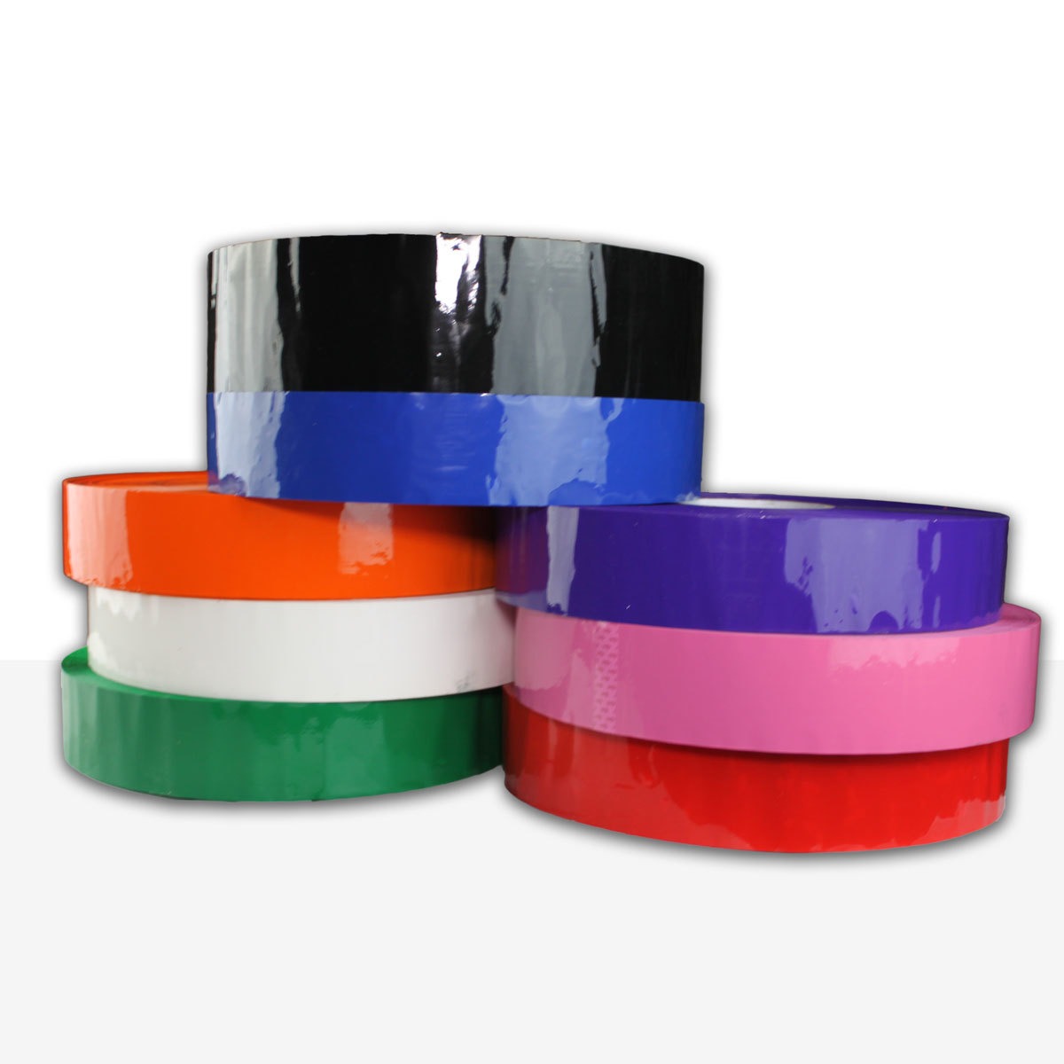 6 Colored Packing Tape, Moving Tape, 2 Inch 80 Yard 2.0 Mil Thick,(6 Rolls  Red,Yellow,Green,Orange,Blue,White) (12)