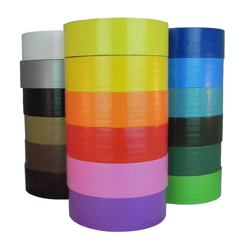 Colored Duct Tape available in 18 colors sold by single roll or case