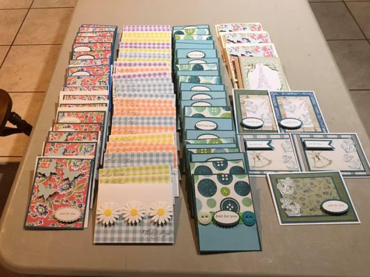 Greeting Cards on a table